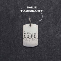 Срібний сатиновий підвіс жетон прямокутний міні під гравіювання